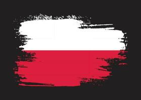 nuevo vector de bandera abstracta de polonia de pintura de mano