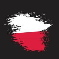 Faded grunge texture Poland abstract flag vector