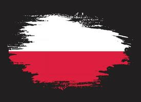 Poland distressed grunge flag vector
