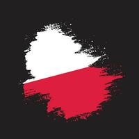 Vector paint brush stroke Poland flag