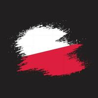 Poland flag vector with brush stroke illustration
