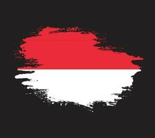 Hand paint professional abstract Indonesia flag vector