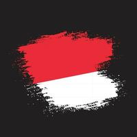 Ink splashes brush stroke Indonesia flag vector