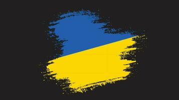 Abstract grunge stroke Ukraine flag vector