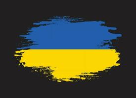 Hand drawn grunge brush stroke Ukraine flag vector