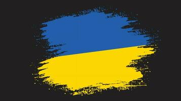 Vector paint brush stroke Ukraine flag