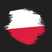 New vintage splash Poland flag vector