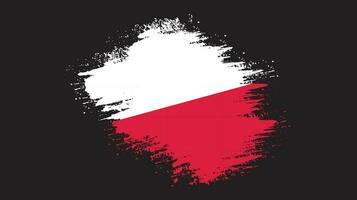 vector de bandera de polonia de trazo de pincel de mancha