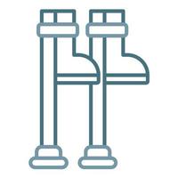 Stilts Line Two Color Icon vector