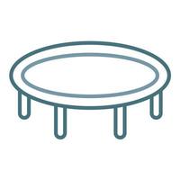 Trampoline Line Two Color Icon vector