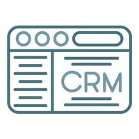 Crm Line Two Color Icon vector