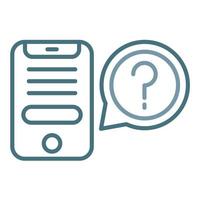 Question Line Two Color Icon vector