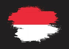 nuevo vector de bandera de indonesia vintage de textura grunge descolorida