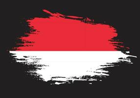 Indonesia faded grunge texture flag vector