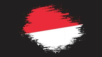 Abstract brush stroke Indonesia flag vector