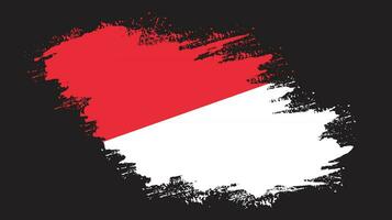 Modern brush stroke Indonesia flag vector