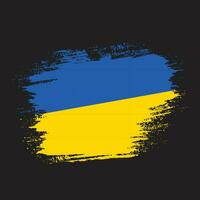 Faded grunge texture Ukraine professional flag design vector