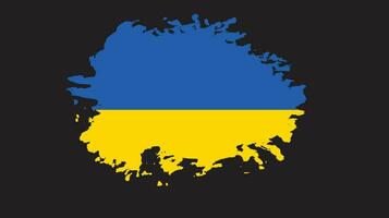 Paint brush stroke Ukraine flag vector