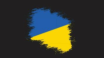 Ink splashes brush stroke Ukraine flag vector