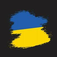vector de bandera de ucrania de trazo de pincel de mancha
