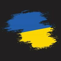 Ink brush stroke Ukraine flag vector