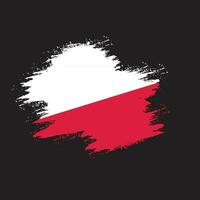 Poland grungy flag vector