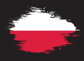 Ink splashes brush stroke Poland flag vector