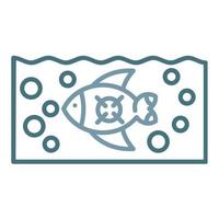 Underwater Target Shooting Line Two Color Icon vector