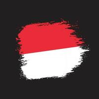 Vintage Indonesia grunge flag vector