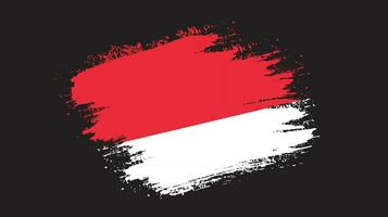 vector de bandera grungy de indonesia vintage