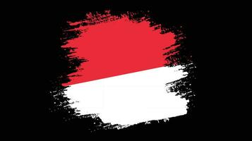 Graphic Indonesia grunge flag vector