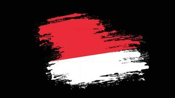 Vintage Indonesia grungy flag vector