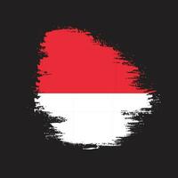 vector de bandera de indonesia profesional de textura grunge vintage