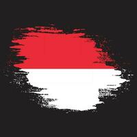 Professional brush effect Indonesia flag vector