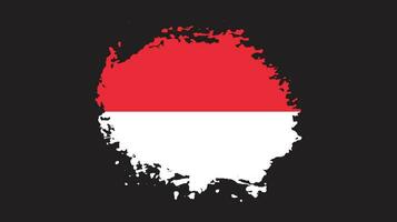 efecto de pincel indonesia grunge textura bandera vector