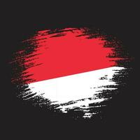 Professional brush effect Indonesia flag vector