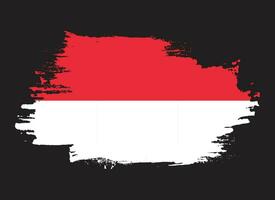 vector de bandera de indonesia de trazo de pincel sucio