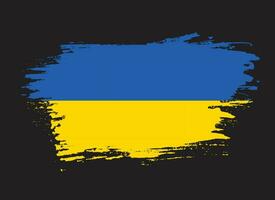 Brush stroke Ukraine flag vector