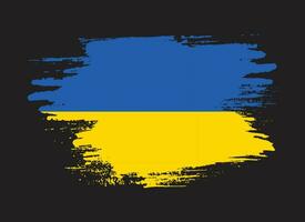 Abstract brush stroke Ukraine flag vector