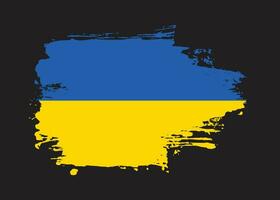 Splash brush stroke Ukraine flag vector