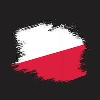 Distressed abstract Poland flag vector