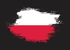 Creative Poland grunge flag vector