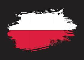 nuevo cepillo grunge textura polonia bandera vector