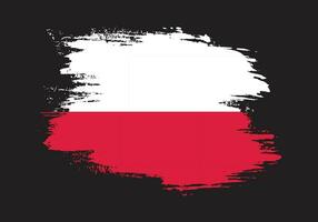 vector de bandera de polonia de textura grunge angustiado profesional