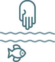 Holding Catch Line Two Color Icon vector