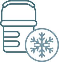 Frozen Bait Line Two Color Icon vector