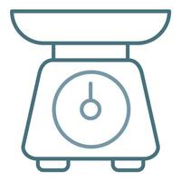 Food Scale Line Two Color Icon vector