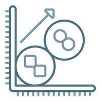 Cluster Analysis Line Two Color Icon vector