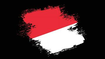 bandera angustiada del grunge de indonesia vector