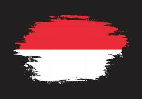 Faded distressed Indonesia flag vector